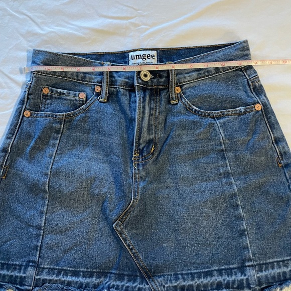 Umgee Jean Skirt Sz 26 - Picture 2 of 5